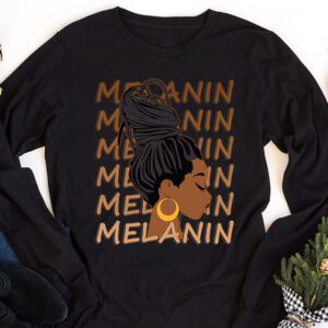 Melanin Afro Natural Hair Queen Cute Black Girl Magic Gift Longsleeve Tee 1