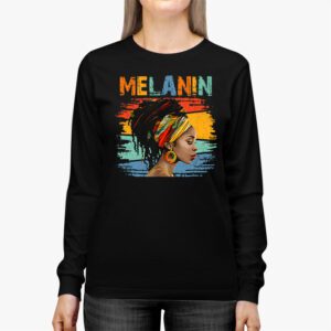 Melanin Afro Natural Hair Queen Cute Black Girl Magic Gift Longsleeve Tee 3 1