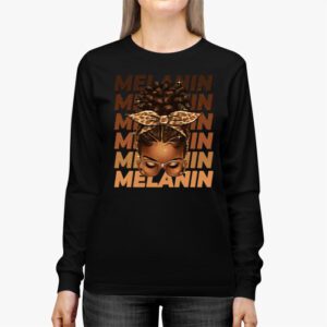 Melanin Afro Natural Hair Queen Cute Black Girl Magic Gift Longsleeve Tee 3 3