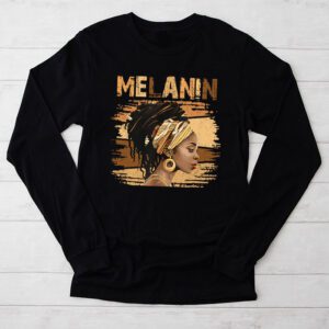 Melanin Afro Natural Hair Queen Cute Black Girl Magic Gift Longsleeve Tee