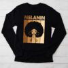 Melanin Afro Natural Hair Queen Cute Black Girl Magic Gift Longsleeve Tee