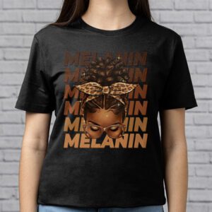 Melanin Afro Natural Hair Queen Cute Black Girl Magic Gift T Shirt 2 3