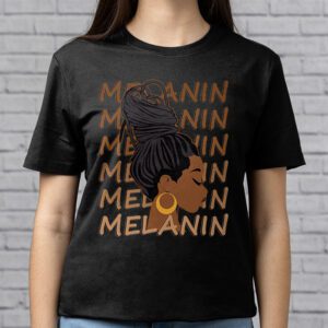 Melanin Afro Natural Hair Queen Cute Black Girl Magic Gift T Shirt 2