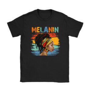 Melanin Afro Natural Hair Queen Cute Black Girl Magic Gift T-Shirt