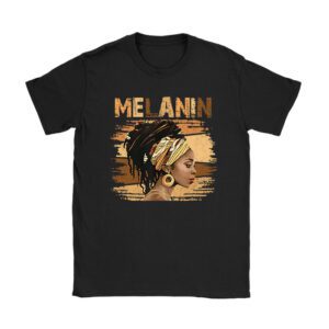 Melanin Afro Natural Hair Queen Cute Black Girl Magic Gift T-Shirt