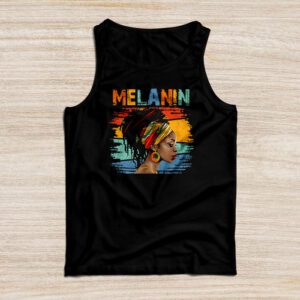 Melanin Afro Natural Hair Queen Cute Black Girl Magic Gift Tank Top