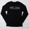 Men Girl Dad Est 2024 Newborn Daddy Father baby girl Longsleeve Tee
