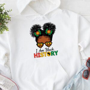 Messy Bun Hair I Am Black History African American Women Hoodie 1 1