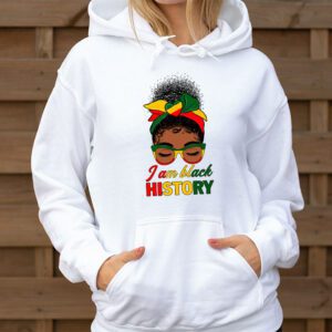 Messy Bun Hair I Am Black History African American Women Hoodie 3 2