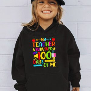 My Teacher Survived 100 Days of Me Happy 100th Day Of School Hoodie 3 4