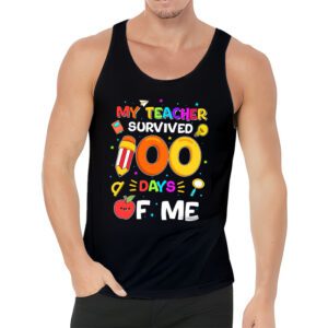 My Teacher Survived 100 Days of Me Happy 100th Day Of School Tank Top 3 2