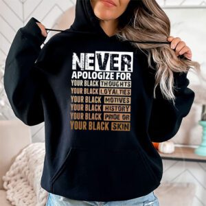 Never Apologize Black History Month BLM Melanin Pride Afro Hoodie 1 3