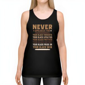 Never Apologize Black History Month BLM Melanin Pride Afro T Shirt 2 1
