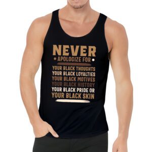 Never Apologize Black History Month BLM Melanin Pride Afro T Shirt 3 1