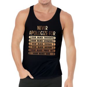 Never Apologize Black History Month BLM Melanin Pride Afro T Shirt 3 4