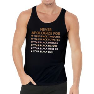 Never Apologize Black History Month BLM Melanin Pride Afro T Shirt 3 5