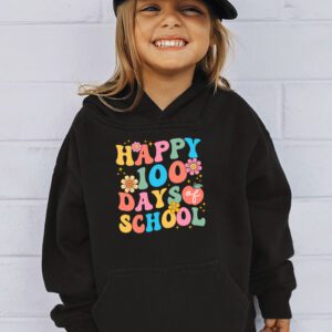 Retro 100 Days of School Teachers Kids Groovy 100th Day Hoodie 3 3