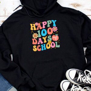 Retro 100 Days of School Teachers Kids Groovy 100th Day Hoodie