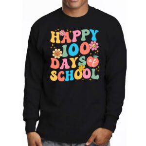 Retro 100 Days of School Teachers Kids Groovy 100th Day Longsleeve Tee 3 3