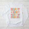 Retro 100 Days of School Teachers Kids Groovy 100th Day Longsleeve Tee