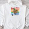 Retro Groovy 100 Days Happy 100th Day Of School Teacher Kids Hoodie