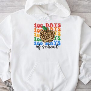Retro Groovy 100 Days Happy 100th Day Of School Teacher Kids Hoodie