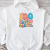 Retro Groovy 100 Days Happy 100th Day Of School Teacher Kids Hoodie