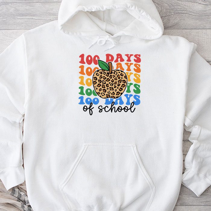 Retro-Groovy-100-Days-Happy-100th-Day-Of-School-Teacher-Kids-Hoodie Retro Groovy 100 Days Happy 100th Day Of School Teacher Kids Hoodie