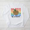 Retro Groovy 100 Days Happy 100th Day Of School Teacher Kids Longsleeve Tee