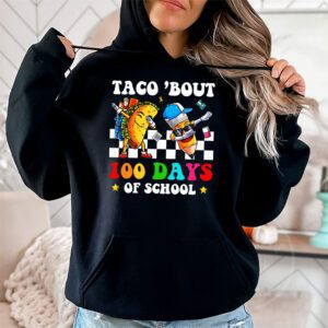 Retro Groovy 100th Day Teacher Taco Bout 100 Days of School Hoodie 1 3