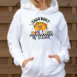 Retro Groovy 100th Day Teacher Taco Bout 100 Days of School Hoodie 1