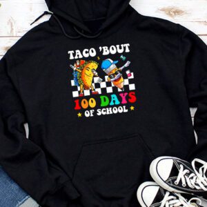 Retro Groovy 100th Day Teacher Taco Bout 100 Days of School Hoodie