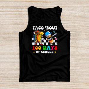 Retro Groovy 100th Day Teacher Taco Bout 100 Days of School T-Shirt