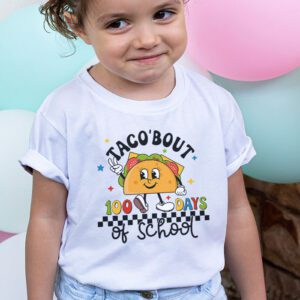 Retro Groovy 100th Day Teacher Taco Bout 100 Days of School T Shirt 2 11