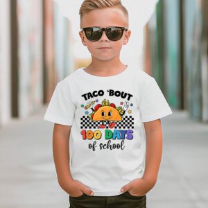 Retro Groovy 100th Day Teacher Taco Bout 100 Days of School T Shirt 3 12