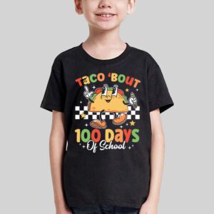 Retro Groovy 100th Day Teacher Taco Bout 100 Days of School T Shirt 3 13
