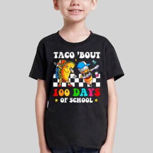 Retro Groovy 100th Day Teacher Taco Bout 100 Days of School T Shirt 3 14