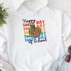 Retro Groovy Happy 100 Days Of School Teacher And Student Hoodie