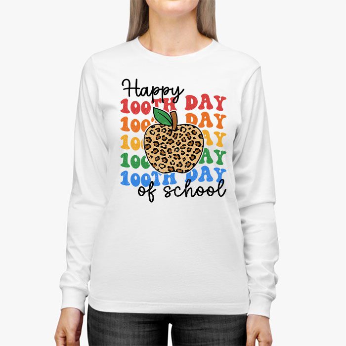 Retro-Groovy-Happy-100-Days-Of-School-Teacher-And-Student-Longsleeve-Tee-2 Retro Groovy Happy 100 Days Of School Teacher And Student Longsleeve Tee 2 4