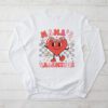 Retro Groovy Mama is My Valentine Cute Heart Boys Girls Kids Longsleeve Tee