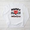Retro Groovy Mama is My Valentine Cute Heart Boys Girls Kids Longsleeve Tee