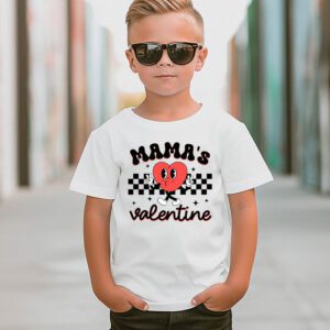 Retro Groovy Mama is My Valentine Cute Heart Boys Girls Kids T Shirt 2 2