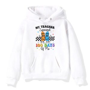 Retro Groovy School Boys Girls Kids Gift 100 Days Of School Hoodie 3 1
