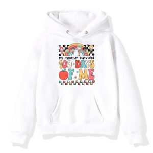 Retro Groovy School Boys Girls Kids Gift 100 Days Of School Hoodie 3