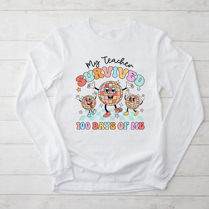 Retro-Groovy-School-Boys-Girls-Kids-Gift-100-Days-Of-School-Longsleeve-Tee-2 Retro Groovy School Boys Girls Kids Gift 100 Days Of School Longsleeve Tee 2 3