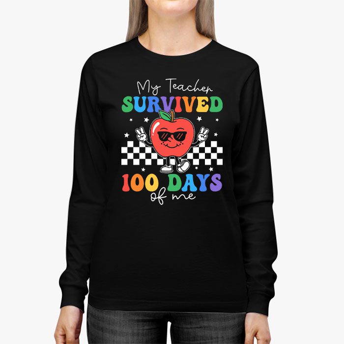 Retro-Groovy-School-Boys-Girls-Kids-Gift-100-Days-Of-School-Longsleeve-Tee-3 Retro Groovy School Boys Girls Kids Gift 100 Days Of School Longsleeve Tee 3 2