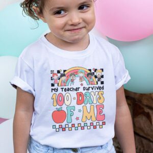 Retro Groovy School Boys Girls Kids Gift 100 Days Of School T Shirt 1