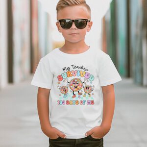 Retro Groovy School Boys Girls Kids Gift 100 Days Of School T Shirt 2 3
