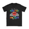 Retro Groovy School Boys Girls Kids Gift 100 Days Of School T-Shirt
