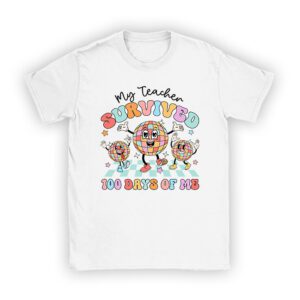 Retro Groovy School Boys Girls Kids Gift 100 Days Of School T-Shirt